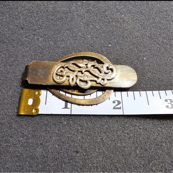Vintage 12KT Gold Filled Monogram Initials "DVC" Ornate Money Clip - Picture 5 of 5